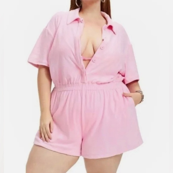 Good American Terry Romper in Iced Pink NWT Size 2 in GA - Picture 3 of 7